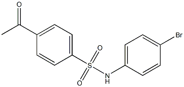 N-(4-bromophenyl)-4-acetylbenzene-1-sulfonamide Struktur