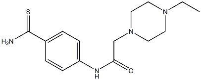 N-(4-carbamothioylphenyl)-2-(4-ethylpiperazin-1-yl)acetamide Struktur