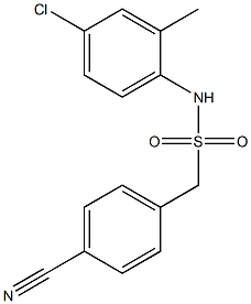 N-(4-chloro-2-methylphenyl)-1-(4-cyanophenyl)methanesulfonamide Struktur