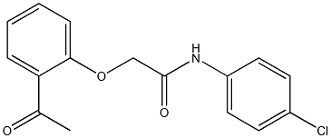 N-(4-chlorophenyl)-2-(2-acetylphenoxy)acetamide Struktur