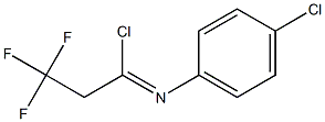 N-(4-chlorophenyl)-2,2,2-trifluoroethanecarbonimidoyl chloride Struktur