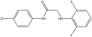 N-(4-chlorophenyl)-2-[(2,6-difluorophenyl)amino]acetamide Struktur