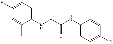 N-(4-chlorophenyl)-2-[(4-fluoro-2-methylphenyl)amino]acetamide Struktur