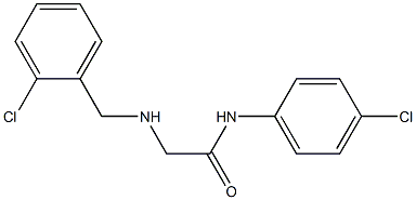 N-(4-chlorophenyl)-2-{[(2-chlorophenyl)methyl]amino}acetamide Struktur