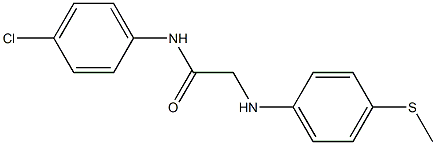 N-(4-chlorophenyl)-2-{[4-(methylsulfanyl)phenyl]amino}acetamide Struktur