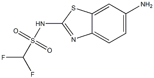 N-(6-amino-1,3-benzothiazol-2-yl)difluoromethanesulfonamide Struktur