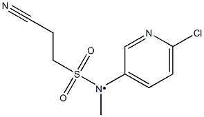 N-(6-chloropyridin-3-yl)-2-cyano-N-methylethane-1-sulfonamido Struktur