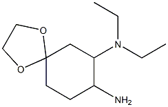 N-(8-amino-1,4-dioxaspiro[4.5]dec-7-yl)-N,N-diethylamine Struktur