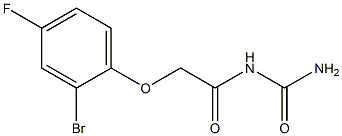 N-(aminocarbonyl)-2-(2-bromo-4-fluorophenoxy)acetamide Struktur