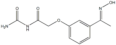 N-(aminocarbonyl)-2-{3-[(1E)-N-hydroxyethanimidoyl]phenoxy}acetamide Struktur