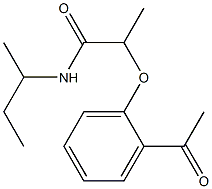 N-(butan-2-yl)-2-(2-acetylphenoxy)propanamide Struktur