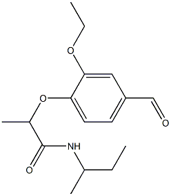 N-(butan-2-yl)-2-(2-ethoxy-4-formylphenoxy)propanamide Struktur