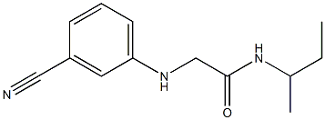 N-(butan-2-yl)-2-[(3-cyanophenyl)amino]acetamide Struktur