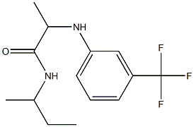 N-(butan-2-yl)-2-{[3-(trifluoromethyl)phenyl]amino}propanamide Struktur