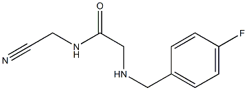 N-(cyanomethyl)-2-{[(4-fluorophenyl)methyl]amino}acetamide Struktur