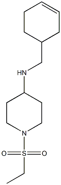 N-(cyclohex-3-en-1-ylmethyl)-1-(ethanesulfonyl)piperidin-4-amine Struktur