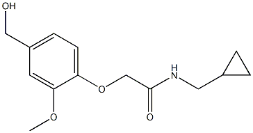 N-(cyclopropylmethyl)-2-[4-(hydroxymethyl)-2-methoxyphenoxy]acetamide Struktur