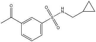 N-(cyclopropylmethyl)-3-acetylbenzene-1-sulfonamide Struktur