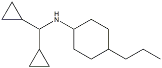 N-(dicyclopropylmethyl)-4-propylcyclohexan-1-amine Struktur