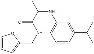 N-(furan-2-ylmethyl)-2-{[3-(propan-2-yl)phenyl]amino}propanamide Struktur