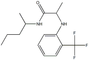 N-(pentan-2-yl)-2-{[2-(trifluoromethyl)phenyl]amino}propanamide Struktur