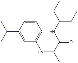 N-(pentan-3-yl)-2-{[3-(propan-2-yl)phenyl]amino}propanamide Struktur