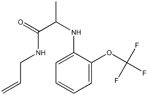 N-(prop-2-en-1-yl)-2-{[2-(trifluoromethoxy)phenyl]amino}propanamide Struktur