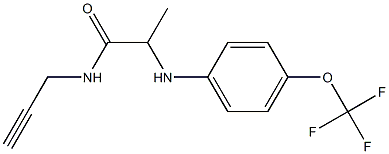 N-(prop-2-yn-1-yl)-2-{[4-(trifluoromethoxy)phenyl]amino}propanamide Struktur