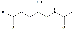 Hexanoic  acid,  5-(acetylamino)-4-hydroxy- Struktur