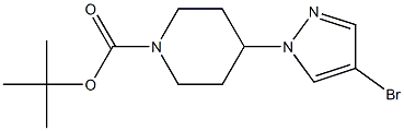 tert-Butyl  4-(4-Bromo-1H-pyrazol-1-yl)piperidine-1-carboxylate Struktur