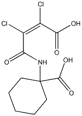 1-(3-Carboxy-2,3-dichloro-acryloylamino)-cyclohexanecarboxylic acid Struktur