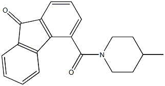 4-[(4-methyl-1-piperidinyl)carbonyl]-9H-fluoren-9-one Struktur