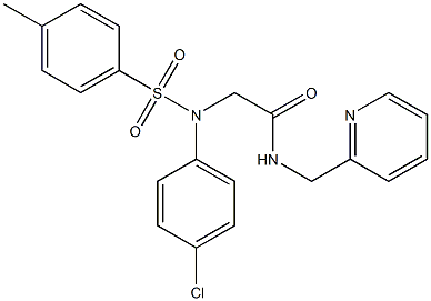 2-{4-chloro[(4-methylphenyl)sulfonyl]anilino}-N-(pyridin-2-ylmethyl)acetamide Struktur