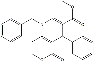 dimethyl 1-benzyl-2,6-dimethyl-4-phenyl-1,4-dihydro-3,5-pyridinedicarboxylate Struktur