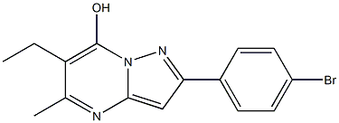 2-(4-bromophenyl)-6-ethyl-5-methylpyrazolo[1,5-a]pyrimidin-7-ol Struktur