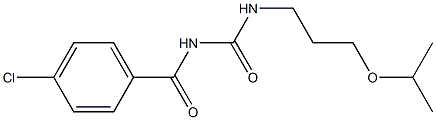 N-(4-chlorobenzoyl)-N'-(3-isopropoxypropyl)urea Struktur