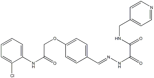 2-(2-{4-[2-(2-chloroanilino)-2-oxoethoxy]benzylidene}hydrazino)-2-oxo-N-(4-pyridinylmethyl)acetamide Struktur