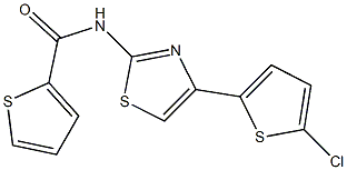 N-[4-(5-chloro-2-thienyl)-1,3-thiazol-2-yl]-2-thiophenecarboxamide Struktur