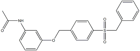 N-(3-{[4-(benzylsulfonyl)benzyl]oxy}phenyl)acetamide Struktur