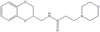 N-(2,3-dihydro-1,4-benzodioxin-2-ylmethyl)-3-morpholin-4-ylpropanamide Struktur