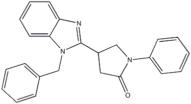 4-(1-benzyl-1H-benzimidazol-2-yl)-1-phenyl-2-pyrrolidinone Struktur