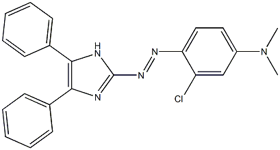 N-{3-chloro-4-[(4,5-diphenyl-1H-imidazol-2-yl)diazenyl]phenyl}-N,N-dimethylamine Struktur