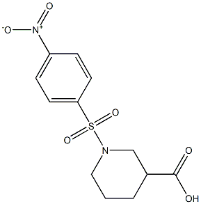 1-({4-nitrophenyl}sulfonyl)-3-piperidinecarboxylic acid Struktur