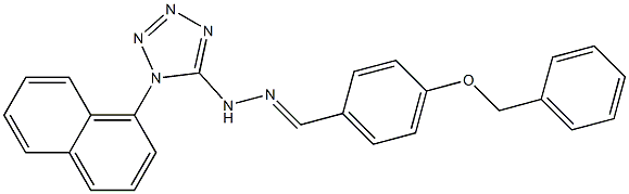 4-(benzyloxy)benzaldehyde [1-(1-naphthyl)-1H-tetraazol-5-yl]hydrazone Struktur