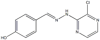 4-hydroxybenzaldehyde (3-chloro-2-pyrazinyl)hydrazone Struktur