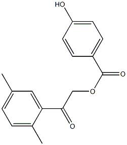 2-(2,5-dimethylphenyl)-2-oxoethyl 4-hydroxybenzoate Struktur