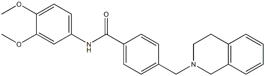 4-(3,4-dihydro-2(1H)-isoquinolinylmethyl)-N-(3,4-dimethoxyphenyl)benzamide Struktur