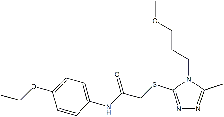 N-(4-ethoxyphenyl)-2-{[4-(3-methoxypropyl)-5-methyl-4H-1,2,4-triazol-3-yl]sulfanyl}acetamide Struktur