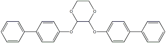 2,3-bis([1,1'-biphenyl]-4-yloxy)-1,4-dioxane Struktur