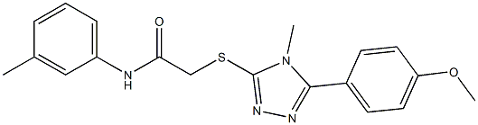 2-{[5-(4-methoxyphenyl)-4-methyl-4H-1,2,4-triazol-3-yl]sulfanyl}-N-(3-methylphenyl)acetamide Struktur